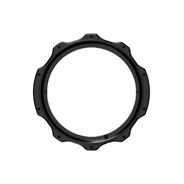 ブラックのHooplugマグネット式ドラムフープ